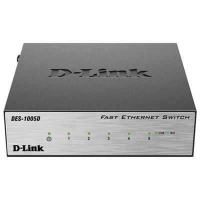 Коммутатор D-Link DES-1005D/O2B неуправляемый настольный 5x10/100BASE-TX