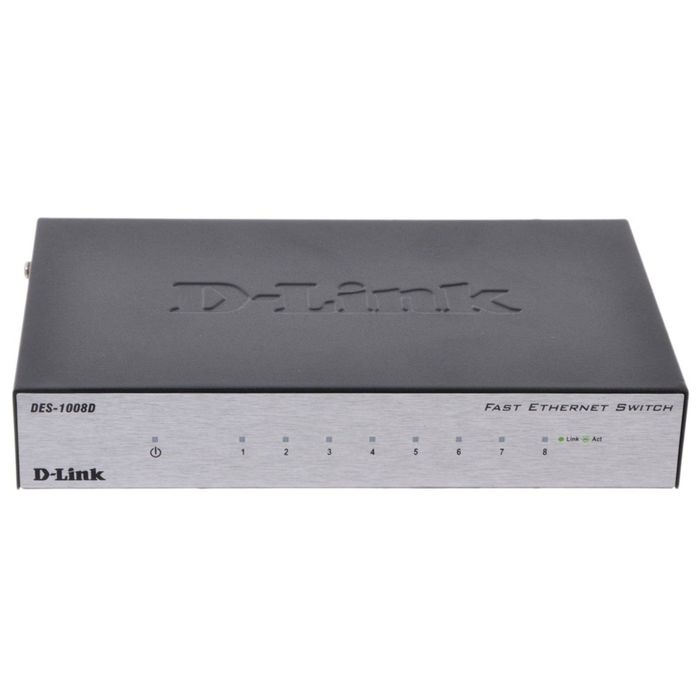 Коммутатор D-Link DES-1008D/L2B неуправляемый настольный 8x10/100BASE-TX - фото 51293592