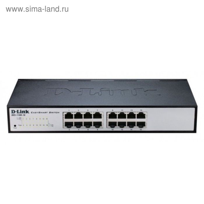 Коммутатор D-Link DES-1100-16A2A управляемый настольный19U 16x10100BASE-TX 889900₽