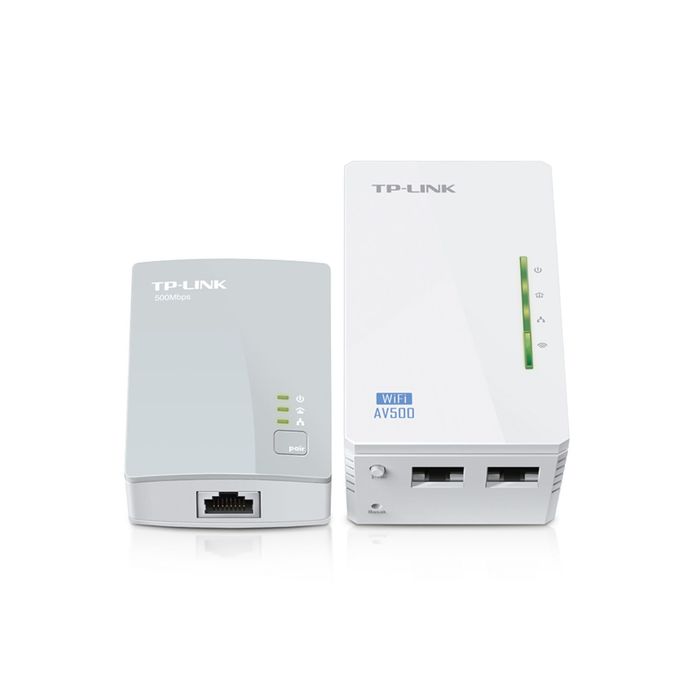 Сетевой адаптер HomePlug AV/WiFi TP-Link TL-WPA4220KIT - фото 51293611