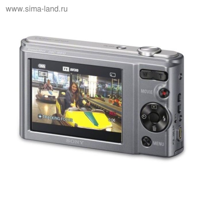 Фотоаппарат Sony Cyber-shot DSC-W810, 20.1 Mpix Zoom 6x 2.7", серебристый - Фото 1