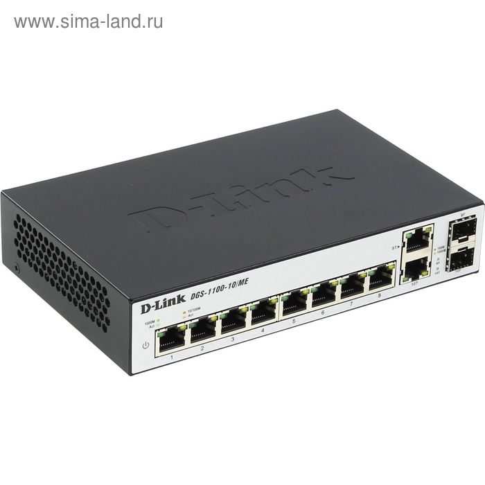 Коммутатор D-Link DGS-1100-10MEA1A настраиваемый настольный 8x101001000BASE-T 1224500₽