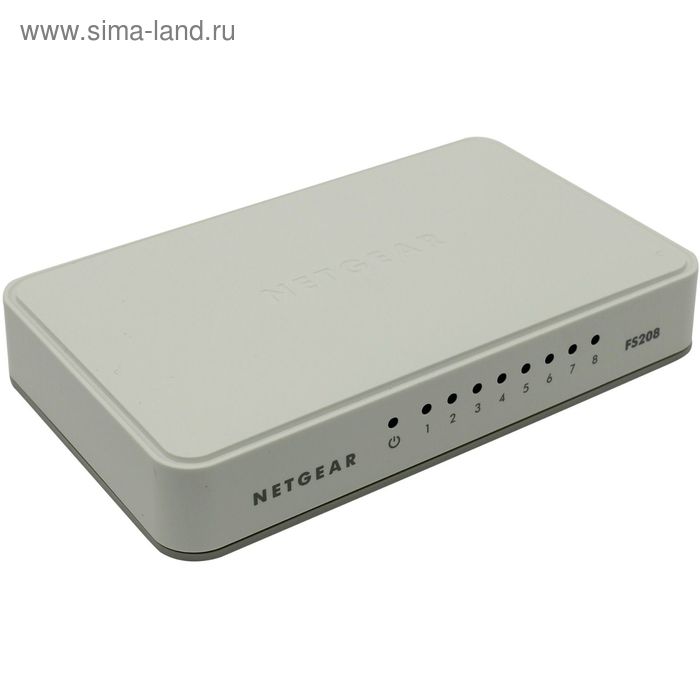 Коммутатор NetGear FS208-100PES неуправляемый настольный 8x10/100BASE-TX - Фото 1