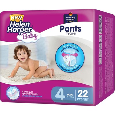 Отзывы на Детские подгузники-трусики Helen Harper Baby Maxi (8-13 кг), 22  шт. (арт. 2116895)