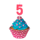 Свеча в торт цифра Дисней 5 "С Днем рождения", Принцессы - Фото 2