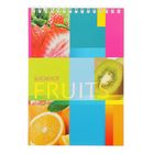 Блокнот А5, 40 листов на гребне "Фрукты", нелинованный блок - Фото 1