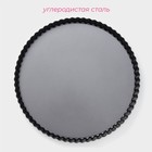 Форма для выпечки Доляна «Жаклин», d=32 см, съёмное дно, антипригарное покрытие, чёрная - Фото 2