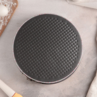 Набор форм для выпечки разъёмных Доляна «Пастораль. Круг», 3 предмета: d=24/26/28 см, цвет белый - Фото 3