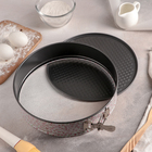 Набор форм для выпечки разъёмных Доляна «Пастораль. Круг», 3 предмета: d=24/26/28 см, цвет белый - Фото 4