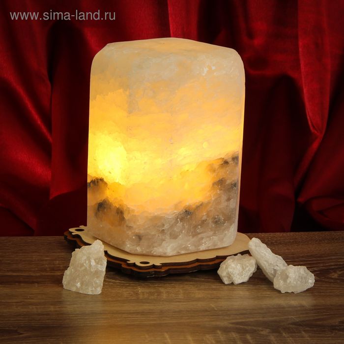 Соляной светильник "Восьмиугольник" 12х18 см, цельный кристалл - Фото 1