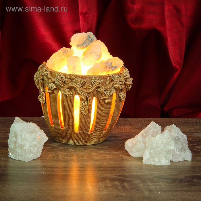 Соляной светильник "Горшок" керамика 13х13 см - Фото 1