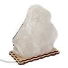 Соляной светильник "Кораблик" малый, 12х13х6 см, деревянный декор, цельный кристалл - Фото 3