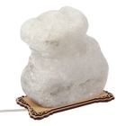 Соляной светильник "Мишка" большой 18х18х6 см, деревянный декор, цельный кристалл - Фото 3