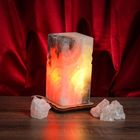 Соляной светильник "Прямоугольник" резной 18 х 9 х 9 см, цельный кристалл - Фото 1