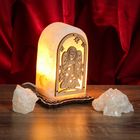 Соляной светильник "Ангел" 14 х 8 х 6 см, деревянный декор, цельный кристалл - Фото 1