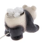 Соляной светильник "Панда" малый 15 x 10 см, керамическое основание - Фото 3