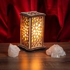 Соляной светильник "Сердечки" малый 15 x 10 см, деревянный декор - Фото 1