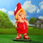Садовая фигура "Гном девочка клубника" 24х27х58см - Фото 1