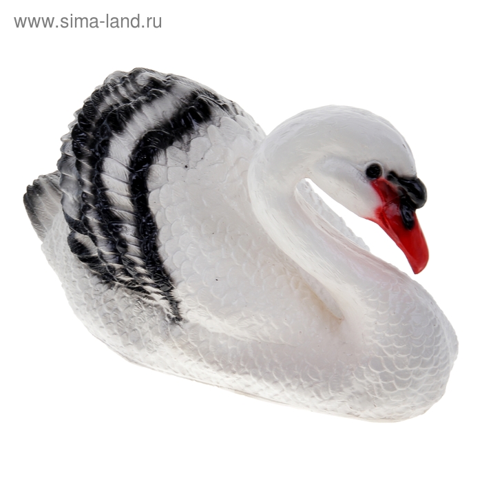 Садовая фигура "Лебедь" большой белый 30*35*54 см ГИПС - Фото 1