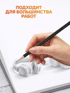Набор карандашей чернографитных, 6 штук (14 В, 10 В, 8 В, 6 В, 4 В, 2 В) - Фото 3