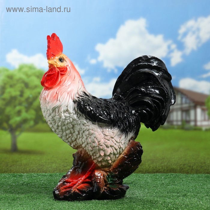 Садовая фигура "Петух" средний 45х18х52см  МИКС - Фото 1