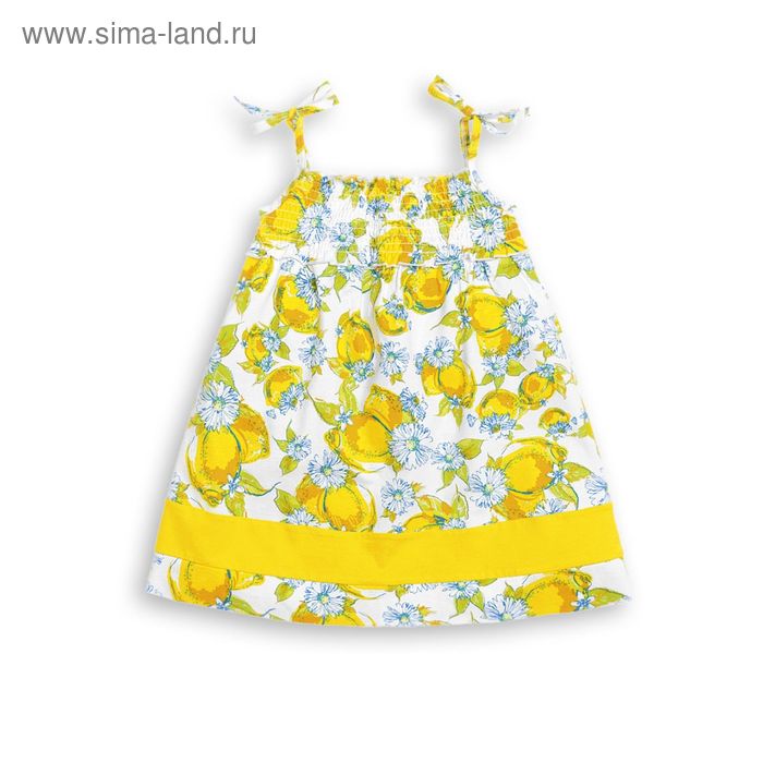 Платье для девочки, рост 86 см, цвет желтый - Фото 1