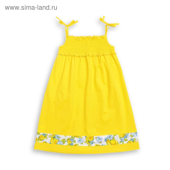 Платье для девочки, рост 122 см, цвет желтый - Фото 1