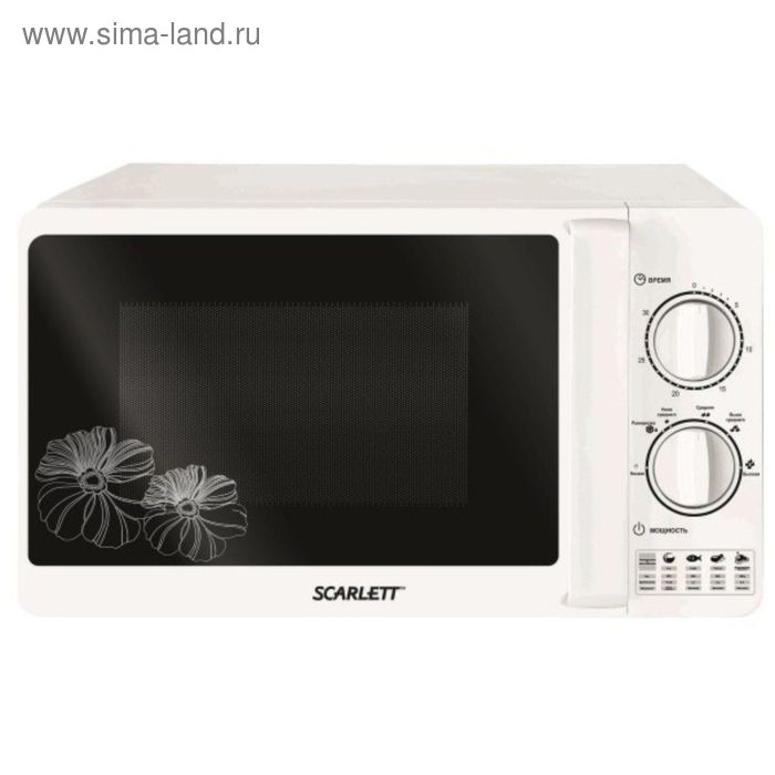 Микроволновая печь Scarlett SC-MW9020S01M, 20 л, 700 Вт, белый - Фото 1