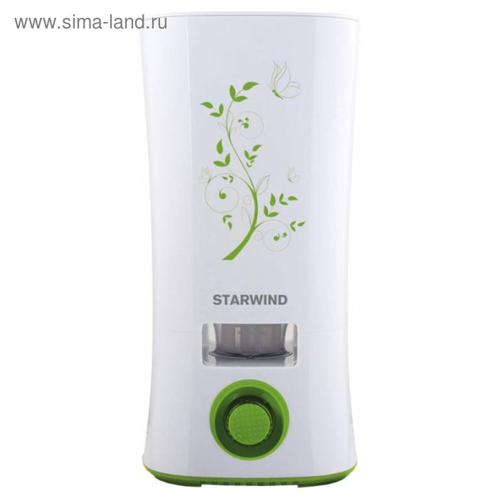 Увлажнитель Starwind SHC4210 28 Вт ультразвуковой, белый/зелёный - Фото 1