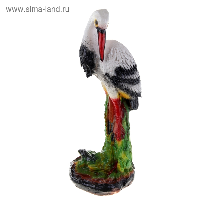 Садовая фигура "Цапля с повернутой головой" 30х30х80см - Фото 1