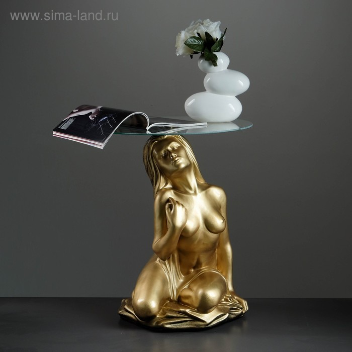 Подставка - стол "Анжелика" бронза 57см ПОЛИСТОУН - Фото 1