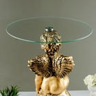 Подставка - стол "Ангел на шаре" огромный бронза  72см - Фото 4