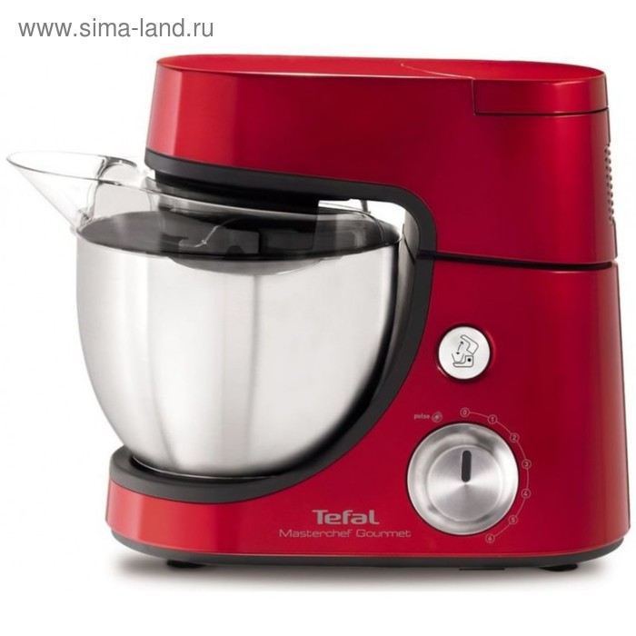 Миксер Tefal QB508GB1, планетарный, 900 Вт, 4.6 л, 6 скоростей, красный - Фото 1