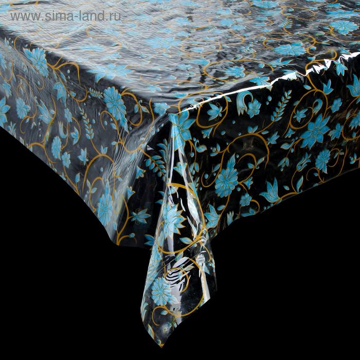 Клеёнка ПВХ Доляна, ширина 137 см, толщина 0,07 мм, рулон 30 метров - Фото 1