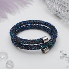 Браслет-пружинка «Шанталь» 2 ряда, цвет сапфировый, L=7 см - Фото 2