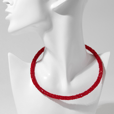 Колье «Шанталь», красное,30 см