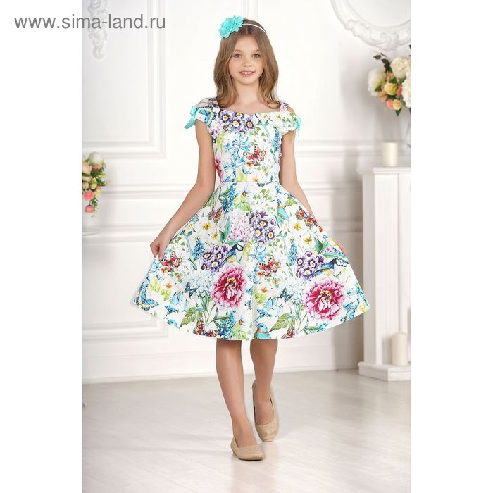 Платье для девочки, размер 28, рост 98 см, разноцветное - Фото 1