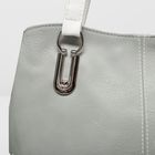 Сумка женская на молнии, 2 отдела, наружный карман, цвет серый - Фото 4