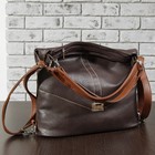 Сумка-рюкзак на молнии, 2 отдела, наружный карман, цвет рыжий/коричневый - Фото 1