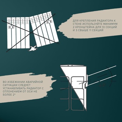 Радиатор Tropic 500×80 мм алюминиевый, 6 секций