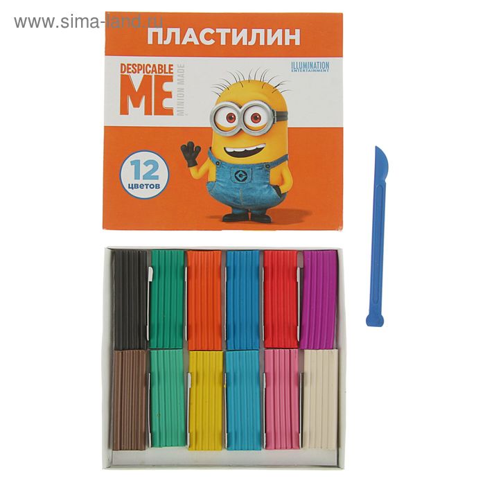 Пластилин 12 цветов, Despicable Me, 31891 - Фото 1