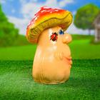 Садовая фигура "Гриб мухомор с божьей коровкой" 20х20х30см - Фото 2