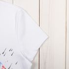 Комплект женский (футболка, шорты) Зонтик цвет белый/розовый, р-р 50 - Фото 4