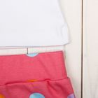 Комплект женский (футболка, шорты) Зонтик цвет белый/розовый, р-р 52 - Фото 6