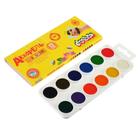 Акварель 12 цветов "Каляка-Маляка", медовая, без кисти, картон - Фото 7