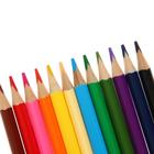 Карандаши цветные 12 цветов «Каляка-Маляка», трёхгранные - Фото 3