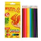 Карандаши цветные 12 цветов «Каляка-Маляка», трёхгранные - Фото 5