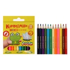 Карандаши 12 цветов "Каляка-Маляка", шестигранные, короткие - Фото 2