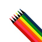 Карандаши Neon, 6 цветов, "Каляка-Маляка", трёхгранные неоновые - Фото 4