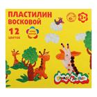 Пластилин мягкий (восковой) «Каляка-Маляка», 12 цветов, 180 г, со стеком - Фото 1